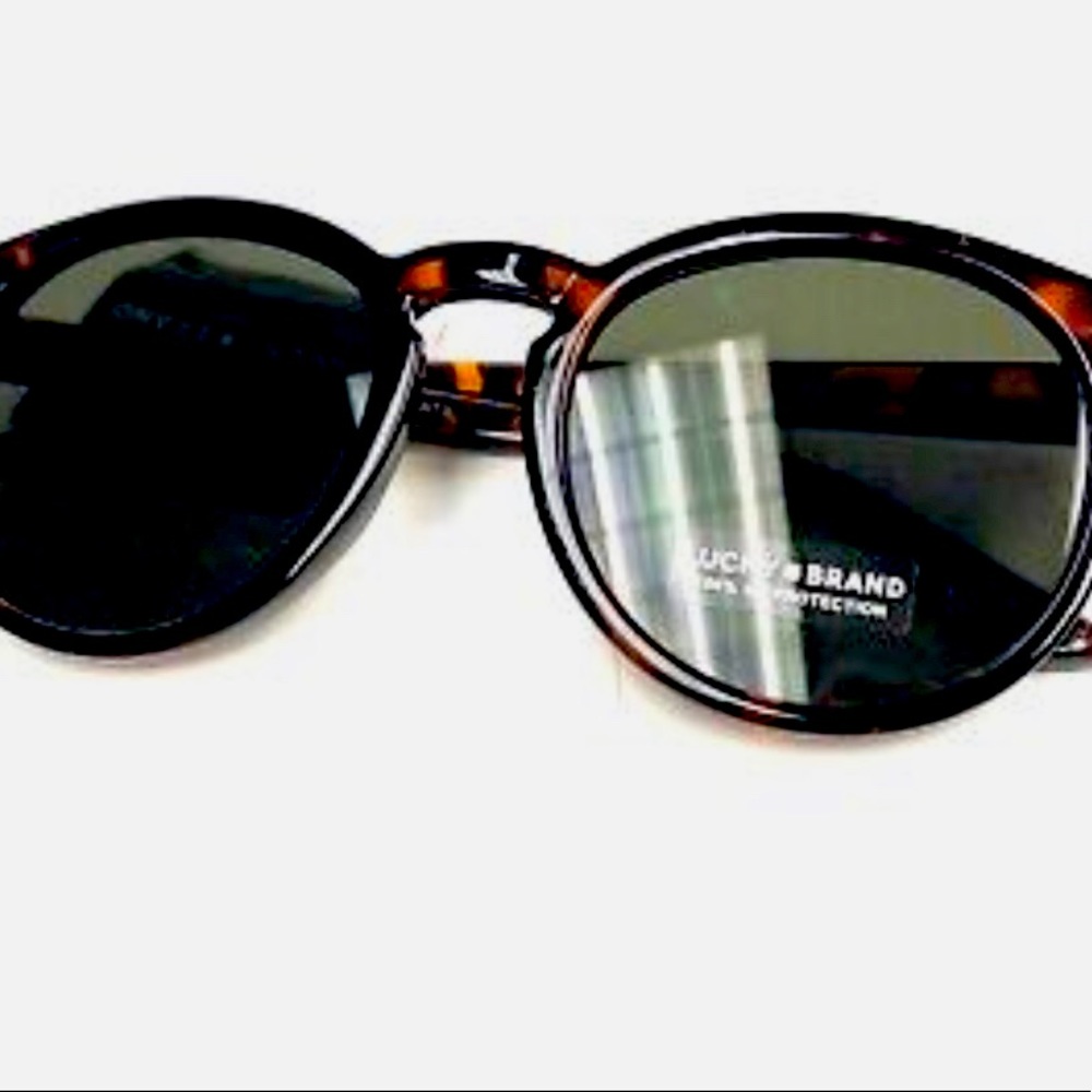 Lucky Brand Cat 3 Tortoise Round Sunglasses
